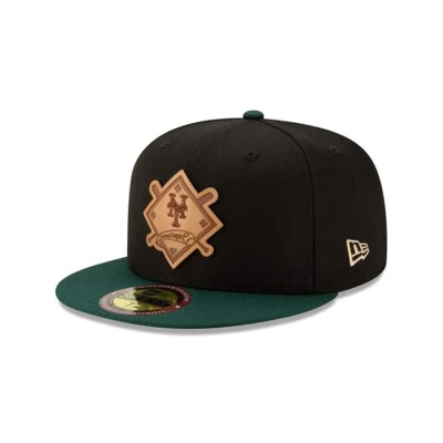 New York Mets Gorra | New Era MLB Debossed 59fifty Fitted Cap Mexico - Negros